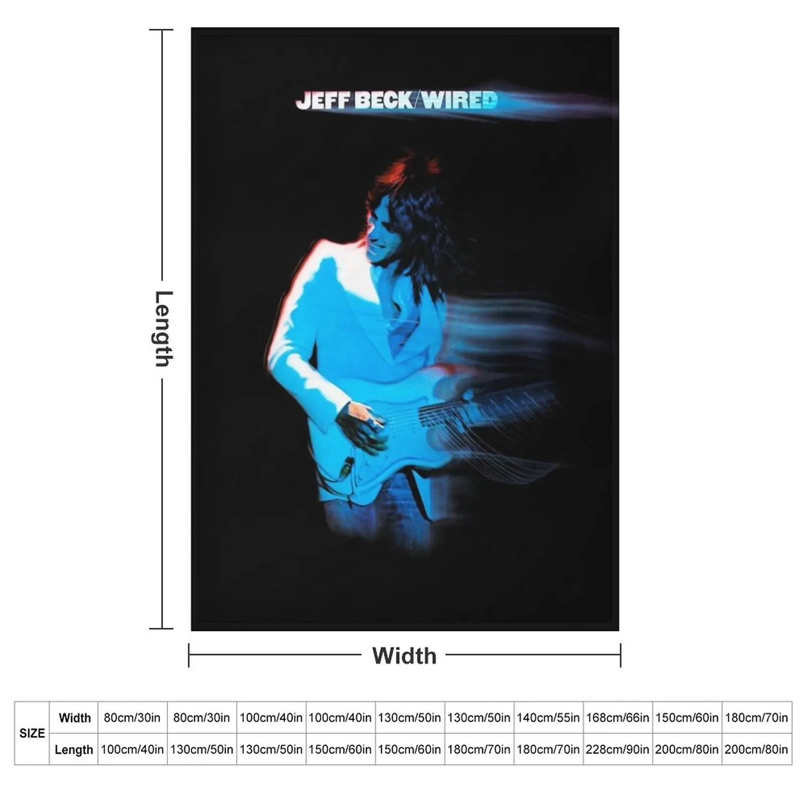 Jeff Beck wired Throw Blanket couch cozy soft plush fuzzy picnic outdoor blanket