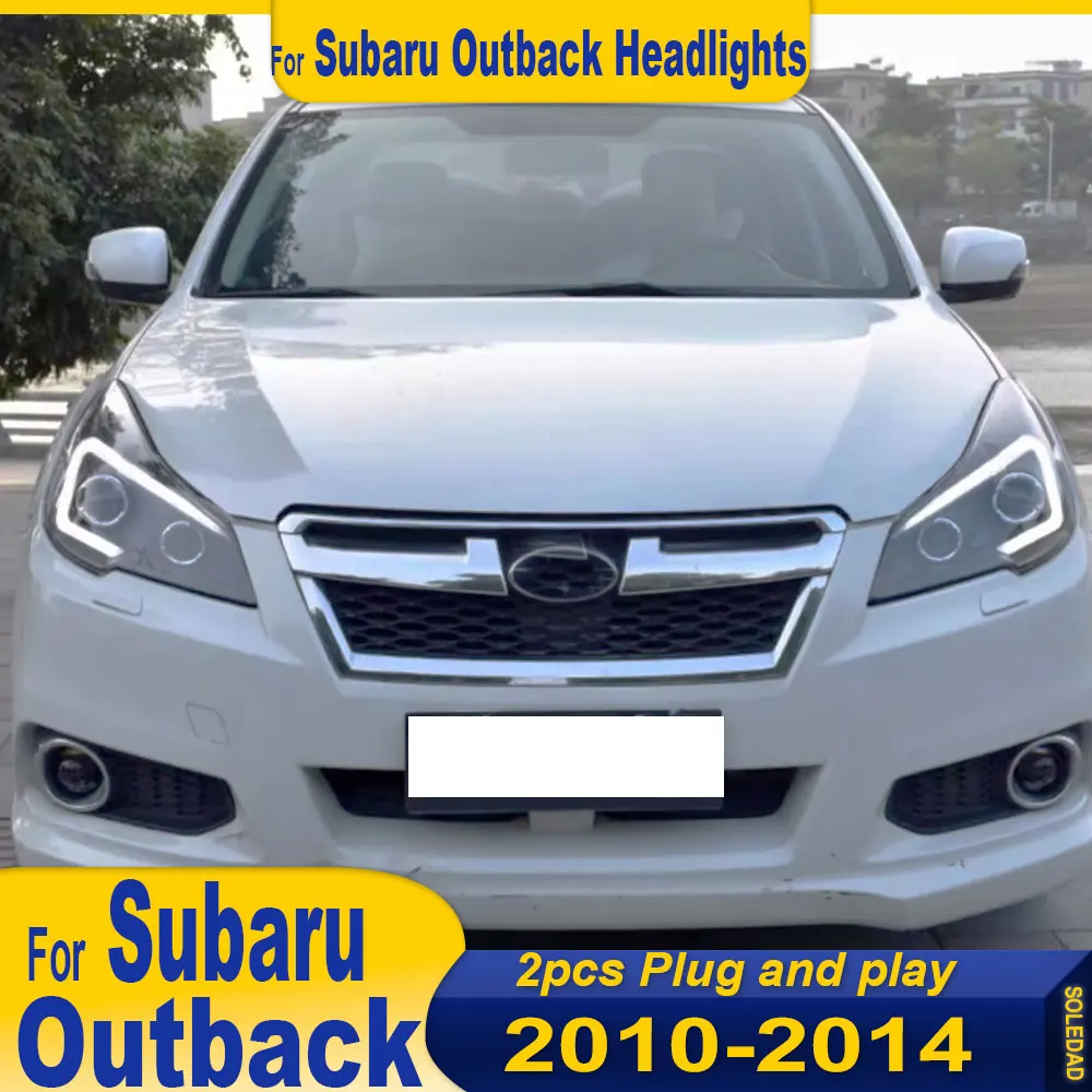 

Car HeadLights for Subaru Outback 2010-2014 new style led DRL Car head lamp Assembly Signal Auto Accessories Modified Lamp