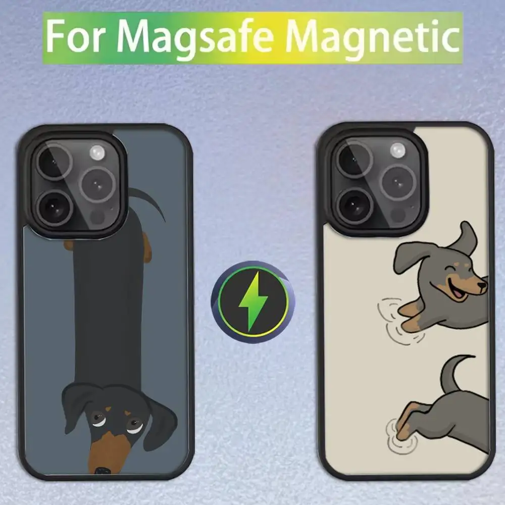 

Dachshund Sausage Dog Cute For iPhone 11,12,13,14,15,16,17,Pro,Max,Plus,Mini,SE4,E Phone Case Magnetic For Magsafe Wireless