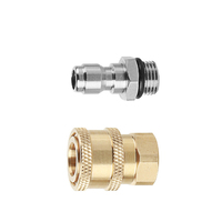 Stainless Steel 1/4 Inch Quick Connector High Pressure Brass Connecto Car Washing Tools Replacement Parts for Lance Spray Nozzle