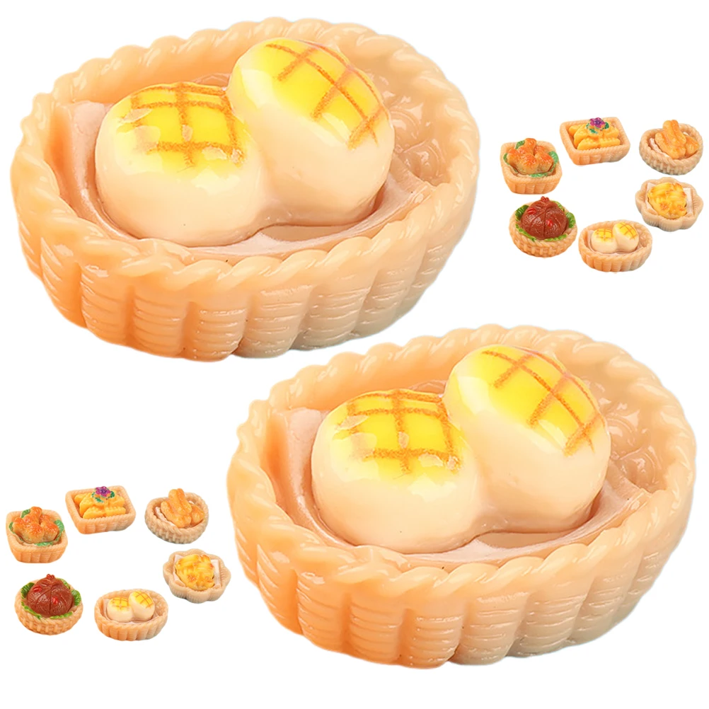 

15pcs Resin Mini Snack Tiny Chinese Food House Props Mixed Style Decorative Fake Food Miniature Dessert Ornament For Mini House