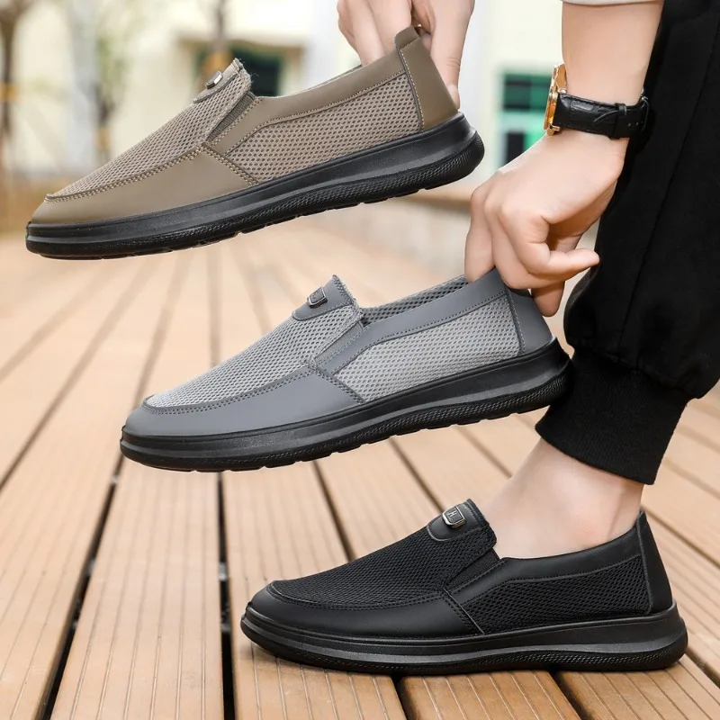2026 Summer Light Men's Sneakers Fashion Casual Walking Shoes for Man Mesh Breathable Anti-Slip Men's Loafers Zapatillas Hombre