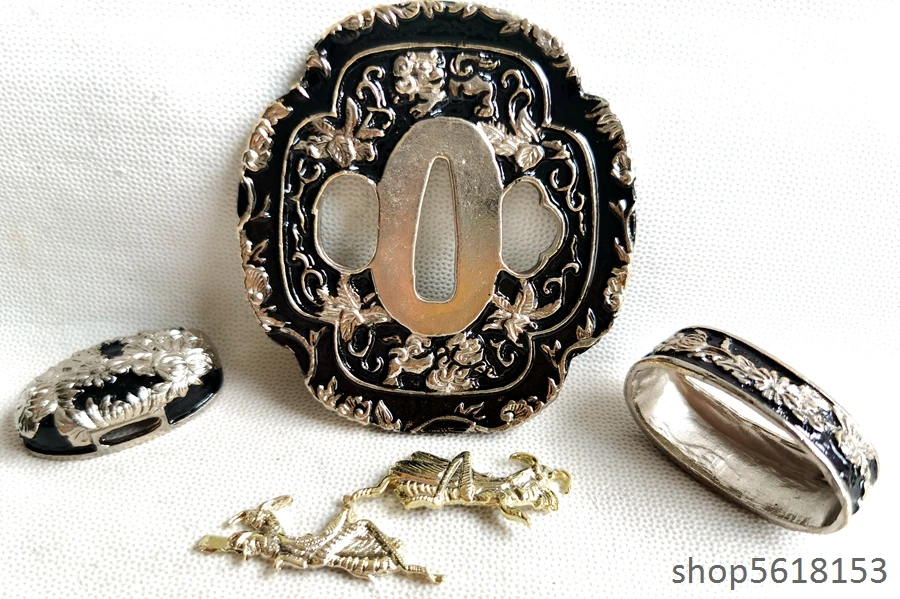 tsuba-et-fuchi-menuki-en-cuivre-dore-pour-l'epee-de-samourai-japonaise-katana-wakizashi-tanto