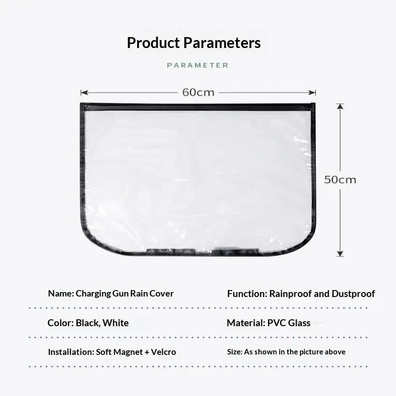 Electric Vehicle Charger Port Protection Cover Rainproof Dustproof Anti-Snow Durable Cover for Outdoor Cold Weather Use