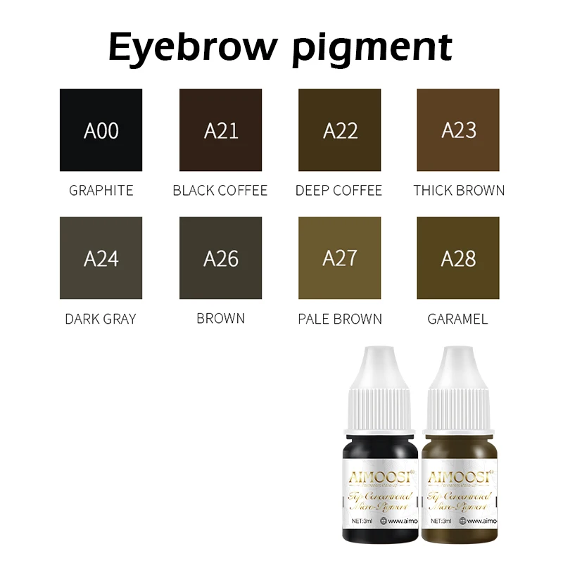 New Top Tattoo Microblading Paint Ink 3ml Pigment For Semi Permanent Body Art Eyebrows Eyeliner Lips Tint Makeup Supplies