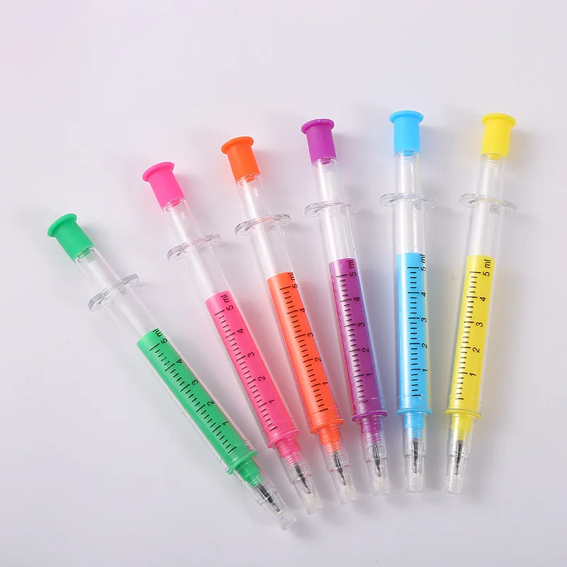 

90Pcs Syringe Gel Pen Needle Tube Gel Pens Black Ink Ballpoint Pen Syringe Water Pen Student Learning Stationery Wholesale