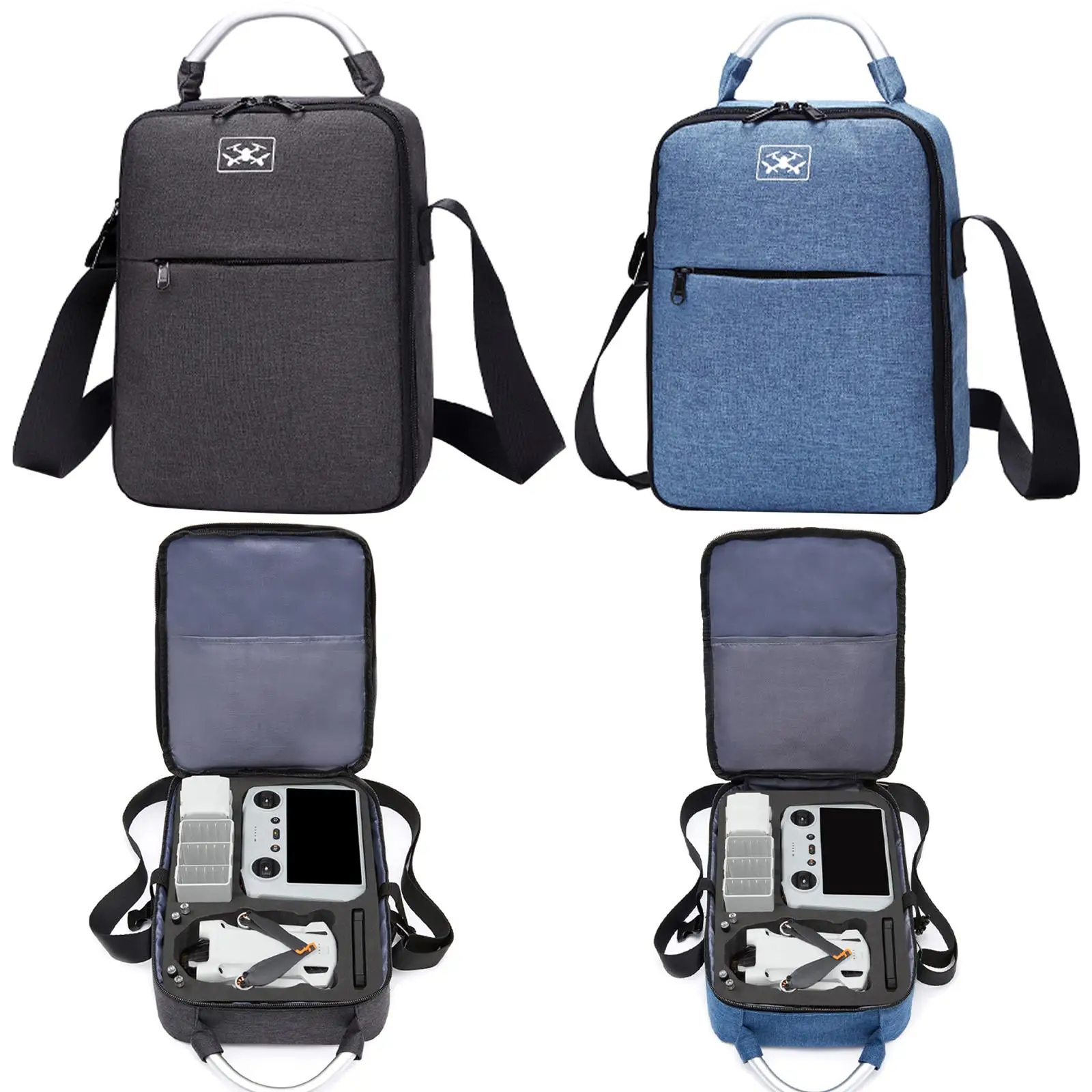Portable Carrying Case Bag Large Handbag Alloy Handle Dual Zipper Shoulder Bag for DJI Mini 3 Pro Drones Remote and Body Outdoor