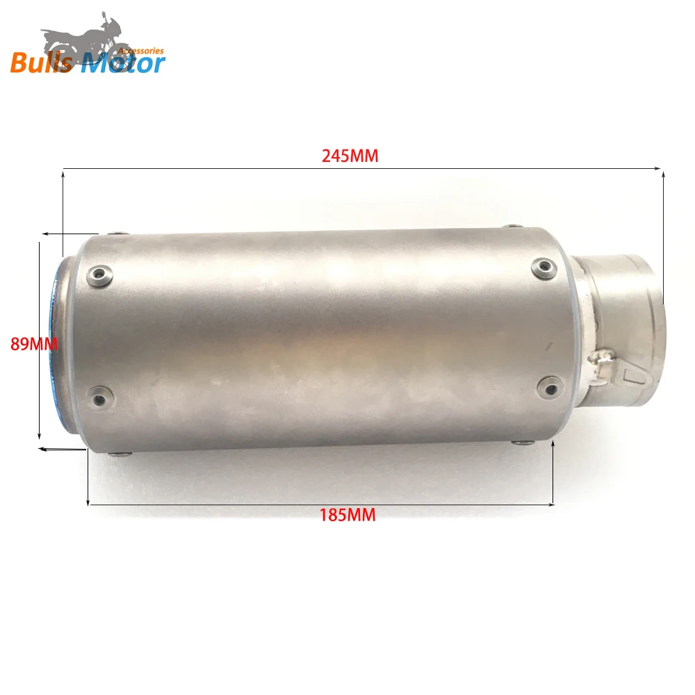 

Bulls Motor Universal Titanium Motorcycle Racing Bike Exhaust Muffler For R1 MT10 MT09 Tracer BR1000RR MT07 Z650 51mm 60.5mm