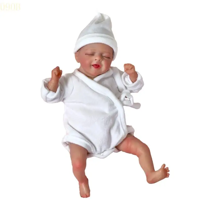 

090b 10 Reborns Baby Neworns Кукла мягкая ткань жизнь, как кукла с глазна, реалистичная кукла милая детская спящая