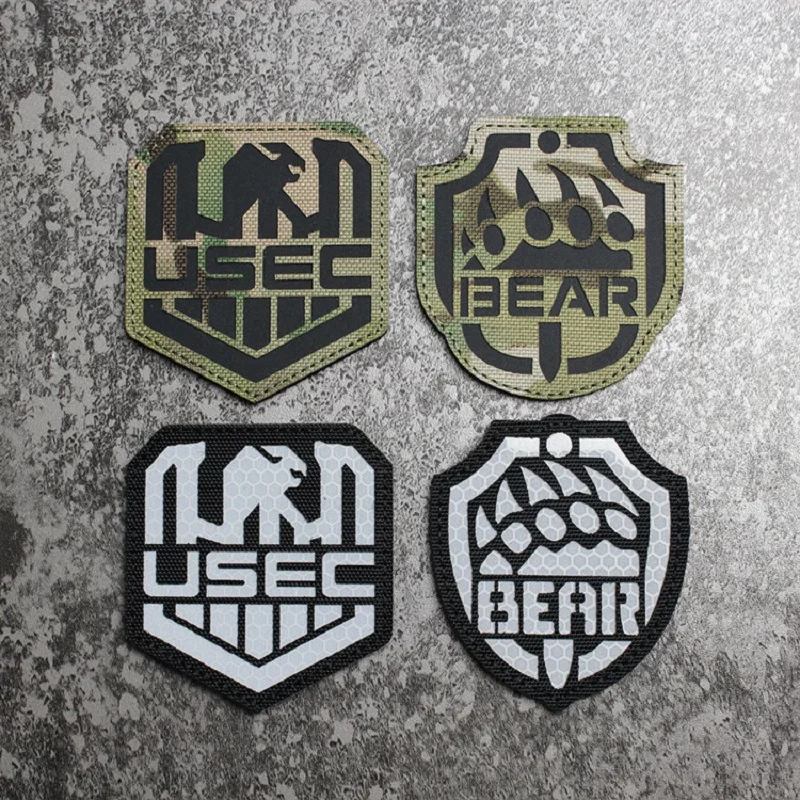 Parche 3D de oso ruso utec, Bordir, infrarroja, Reflektif, Militer, lencanana, Stiker, Hook Loop, emblema, parche artesanal, Untuk, Pakaian, Jaket