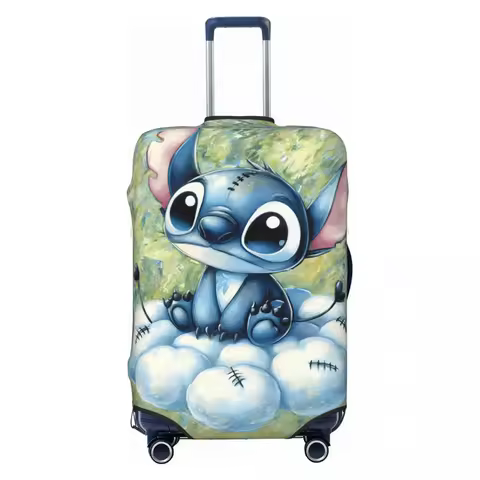 Custom Stitch Manga Luggage Cover Protector Funny Anime Travel Suitcase Protective Cover for 18-32 Inch