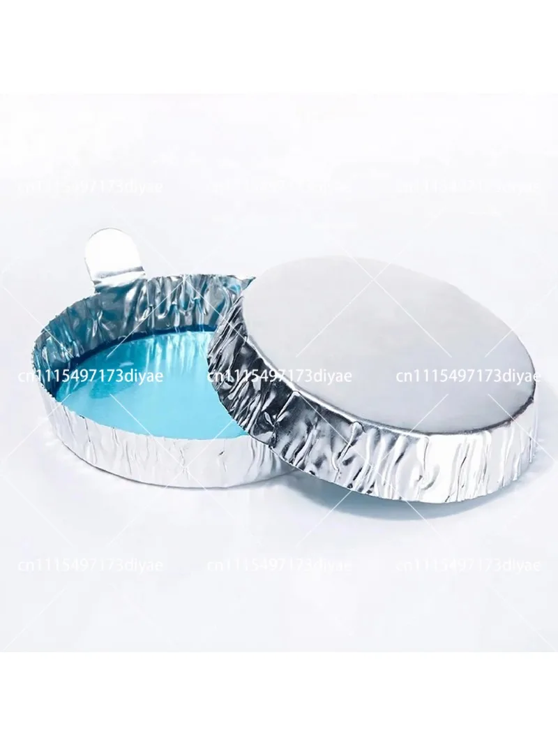 100PCS Aluminum Foil Weighing Dishes with Handles, 60ML Lab Pans for Powder & Liquid Measurement