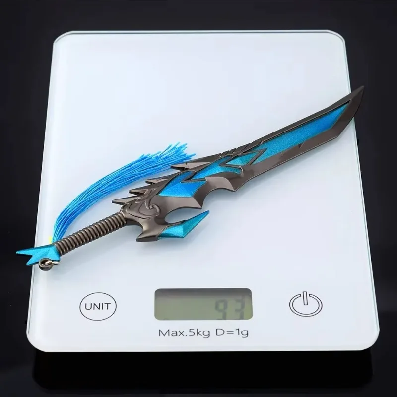 21CM Warcraft Game Weapon Unbreakable Will Lich King Metal Game Peripheral Blade Samurai Sword Weapon Model Crafts Gifts Toys