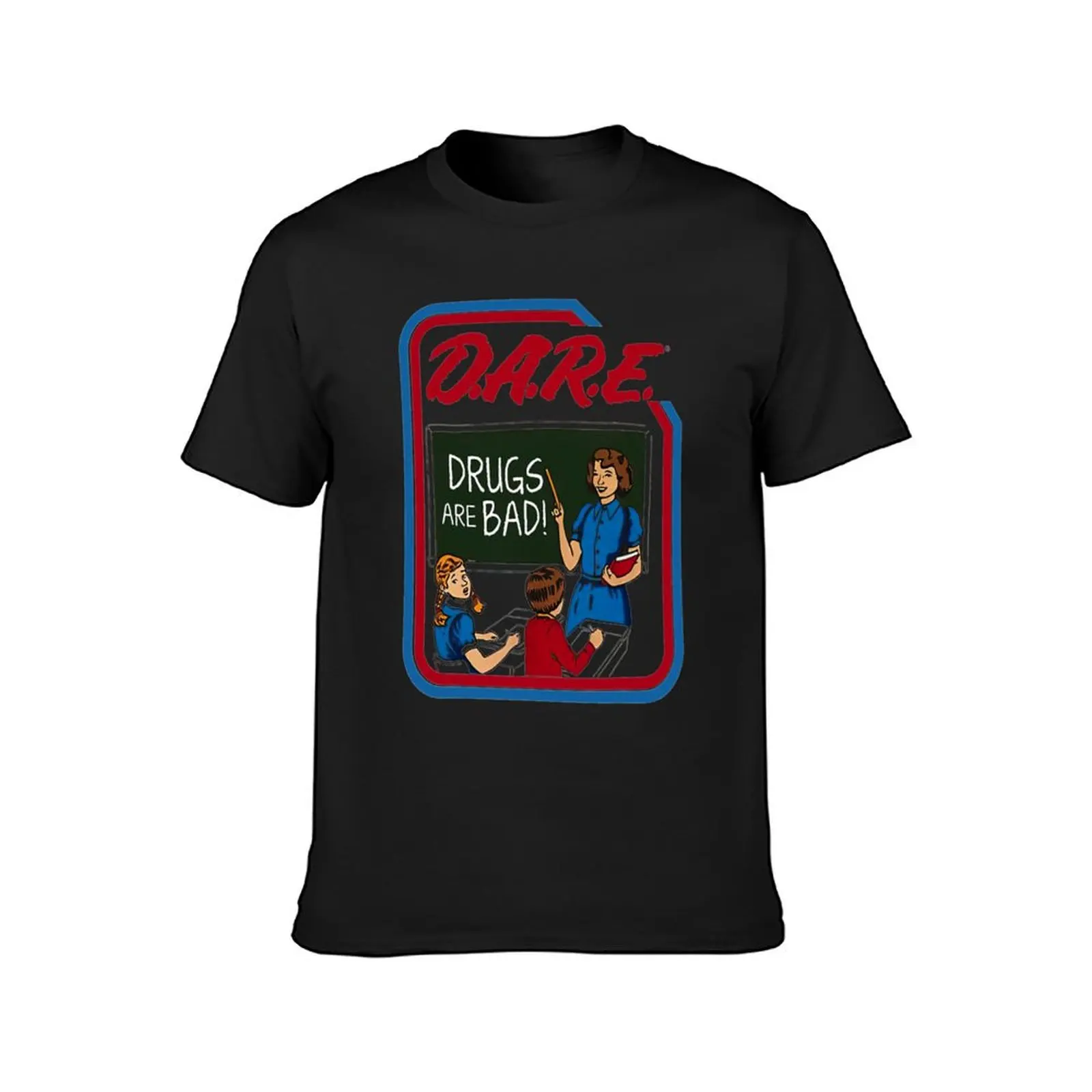 Dare Drugs Are Bad T-Shirt for a boy Short sleeve tee oversized t shirts for men