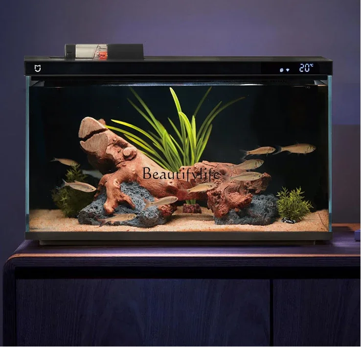 

Fish Tank Home Living Room Office Desk Surface Panel Super White Glass Ecological Pot Landscaping