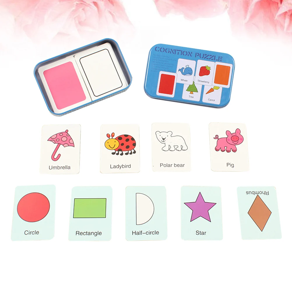 

Literacy Puzzle Learning Cognitive Toy Toys Tin Box Child Educational Playthings