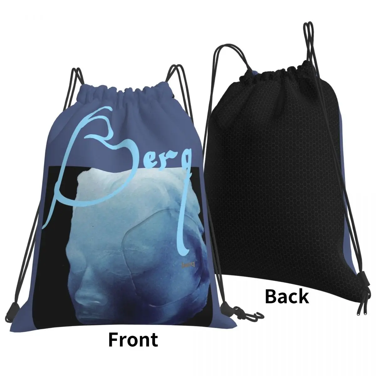 Berq Album Backpacks Casual Drawstring Bags Sports Bag Book Bags for Travel Students