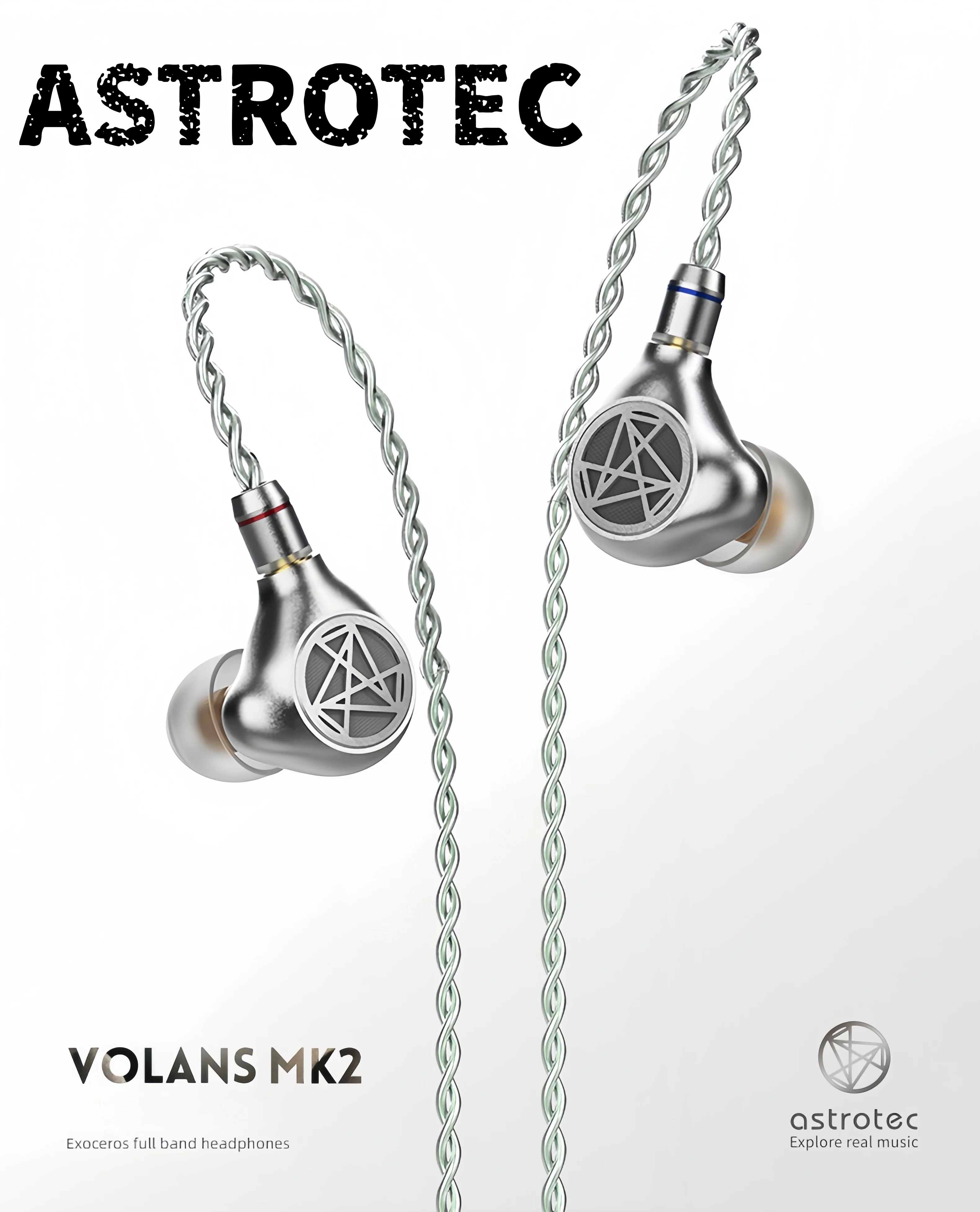 

Astrotec Volans MK2 10mm PU + LCP Dynamic Driver Copper Metal Hifi Music Monitor Studio Audiophiles In-Ear Earphoner IEMS