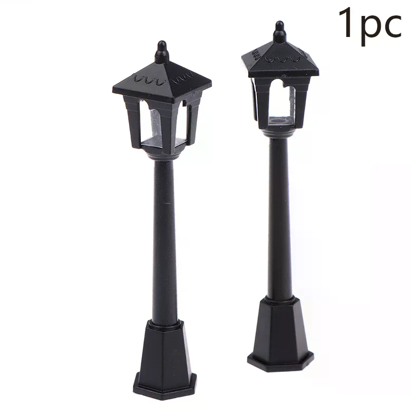Dollhouse Decor Miniature Street Lamp Post LED Lights Christmas Park Bench & Streetlight Micro Landscape Fairy Garden Ornament