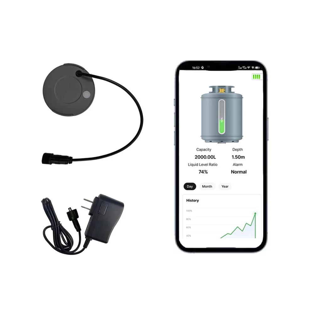 Smart Fuel Monitoring System, WiFi Ultrasonic LPG Tank Level Monitor, Gas Meter for Storage Tank