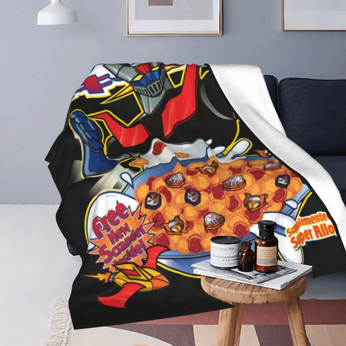 Mazinger Z Deliciouz Blanket Flannel Awesome Breathable Throw Blankets for Bed Sofa Summer