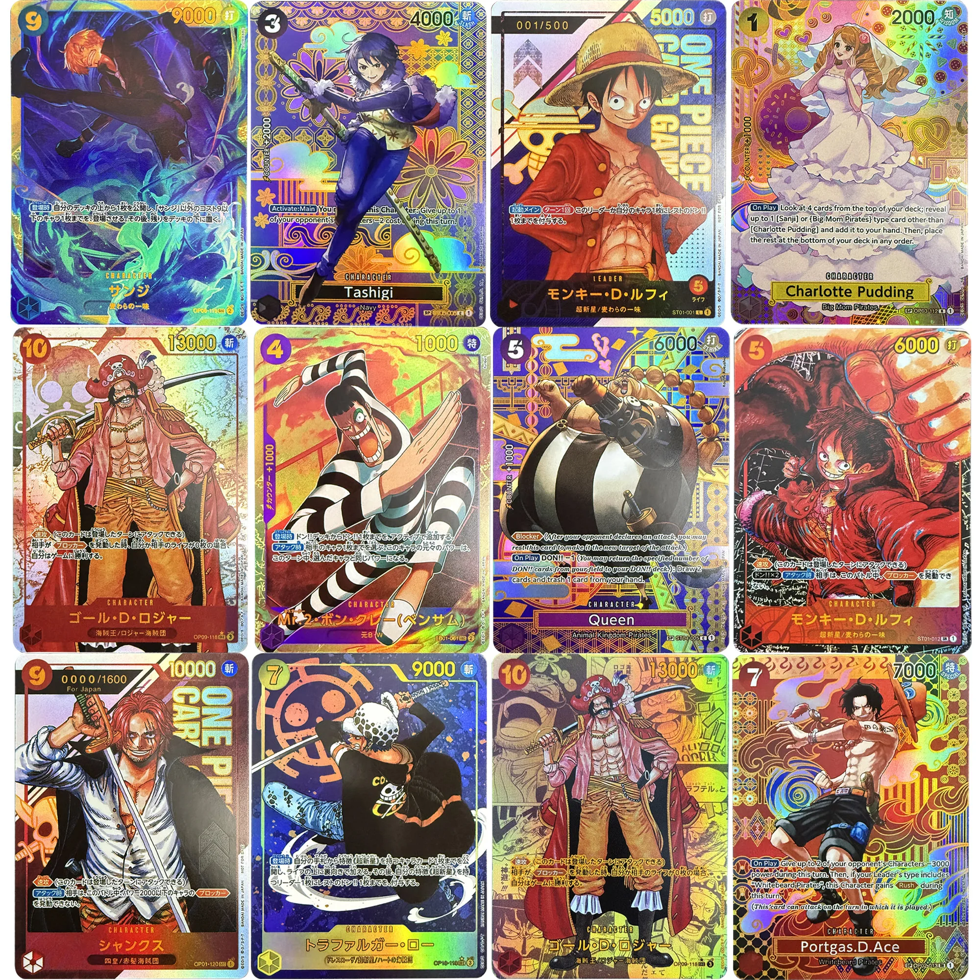 

30 Models Diy One Piece Collection Cards Self Made Opcg Luffy Ace Nami Hancock Championship Prize Card Color Flash Gift