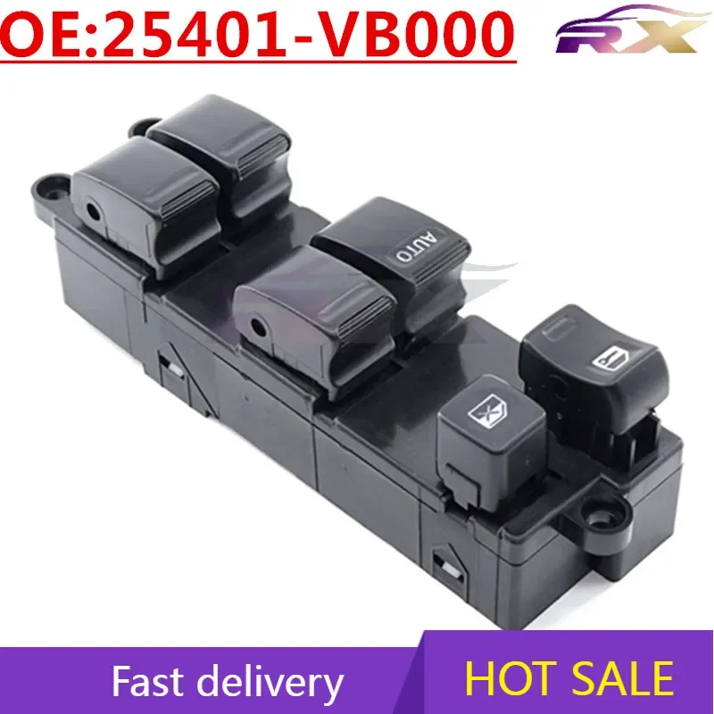 NEW:25401-VB000 Power Window Master Control Switch For Nissan