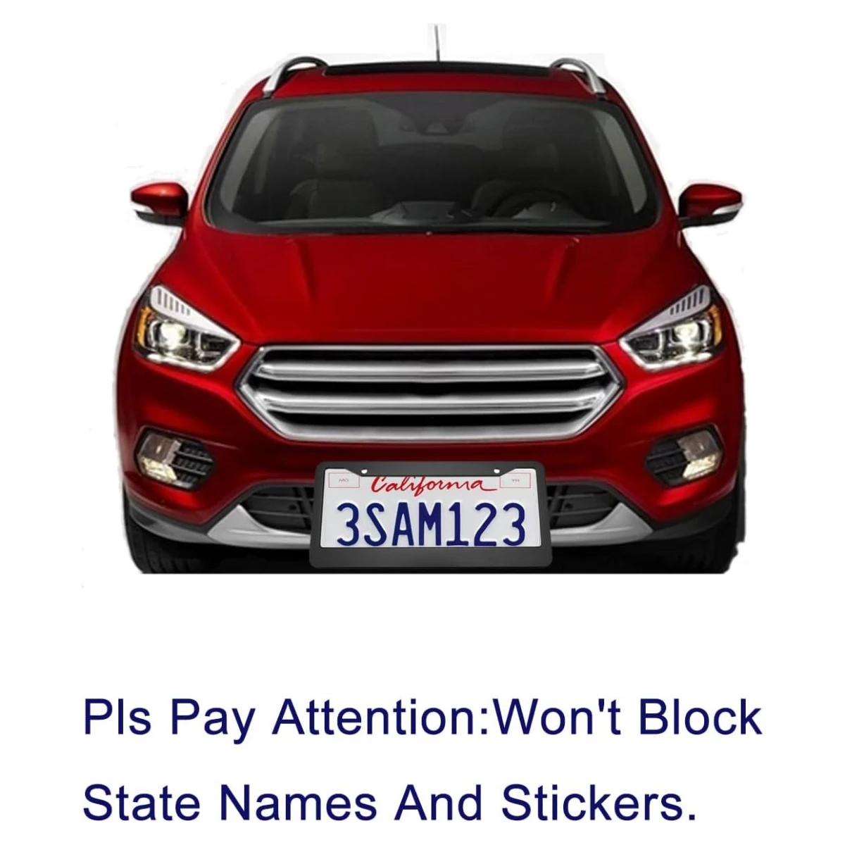 إطار لوحة ترخيص السيارة XCLPF للسيارات العالمية ، الفولاذ المقاوم للصدأ ، الغطاء ، حامل العلامة ، 12 × 6 بوصة