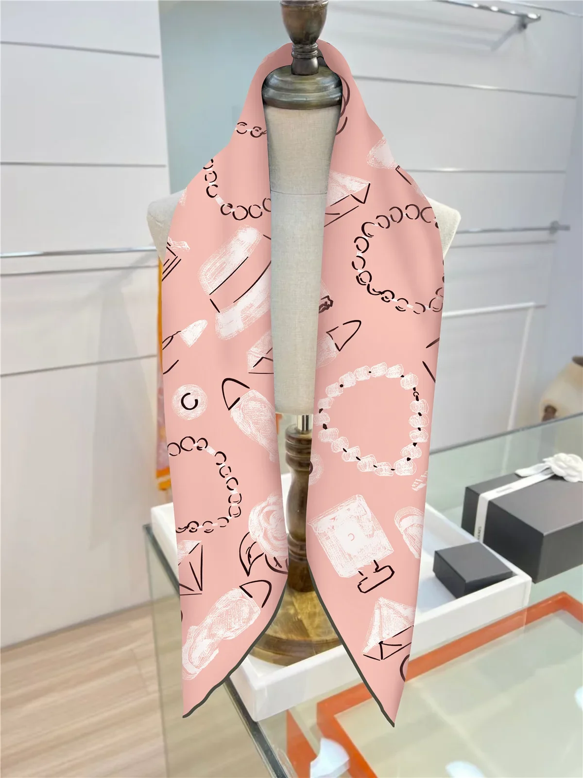 90Cm New Hat Bag Twill Silk Women\'s Travel Sunscreen Shawl Large Square Scarf Headscarf Wholesale  Scarf for Women
