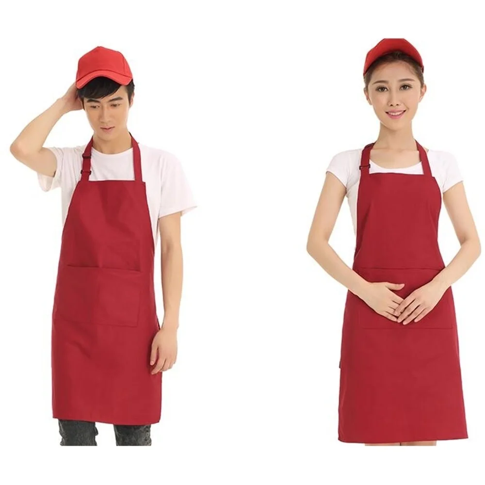 

Apron Custom Logo Mark Name Printing Adult Jacket Restaurant Kitchen Cotton Apron Advertising Overalls