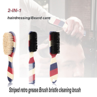 3 Pieces Portable Barber Fade Brush Set Barber Blade Cleaning Brush Clipper Brush Hair Styling Brush for Men Salon Hair Cutting