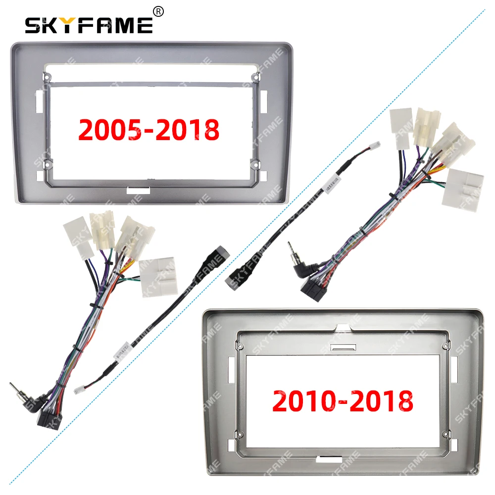 SKYFAME Car Frame Fascia Adapter Android Radio Dash Fitting Panel Kit For Toyota Hiace