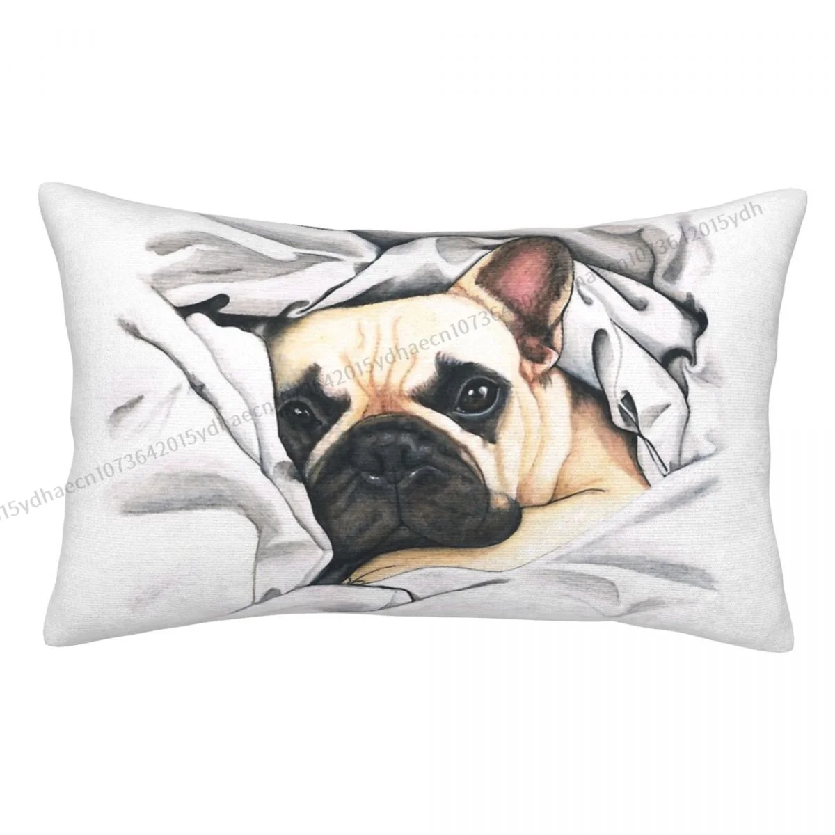 French Bulldog Polyester Pillowcase Sofa Decorative Soft Pillow Cover Pillowcase