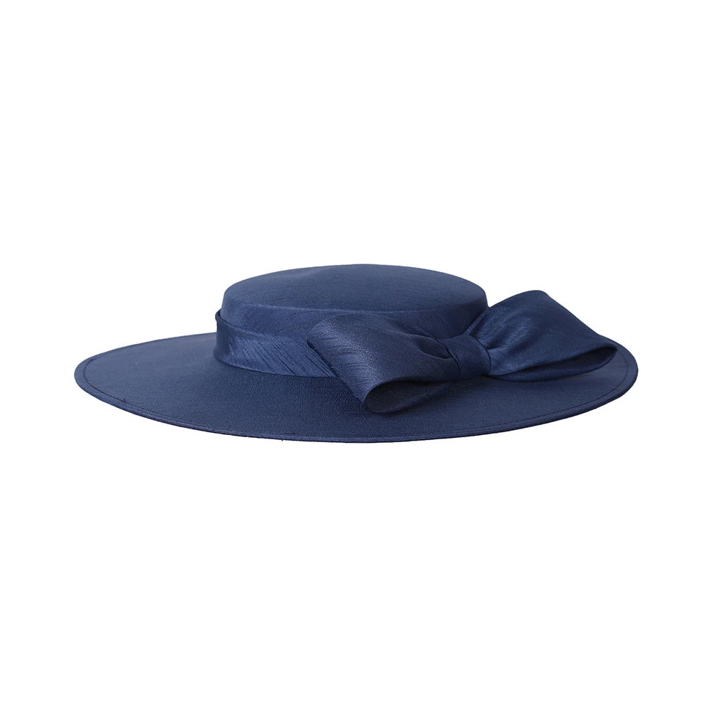 FS Summer Wide Brim Kentucky Derby Hat For Women Tea Party Fascinators Hats Red Khaki Wedding Cap With Bowknot Sombreros Mujer
