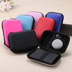 Mini Storage Bag EVA Waterproof Bluetooth Earphone Data Cable Travel Organizing Container Zipper Bags Fashion Black Storage Case