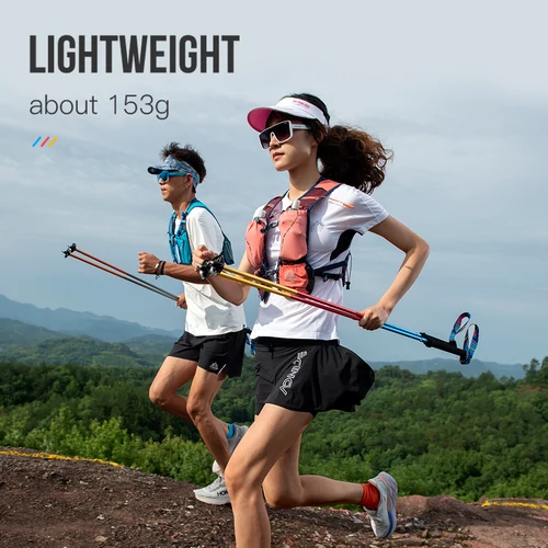 Imagen 2 del producto AONIJIE E4201, ligero, plegable, de bloqueo rápido, bastón de senderismo, bastón para correr, fibra de carbono