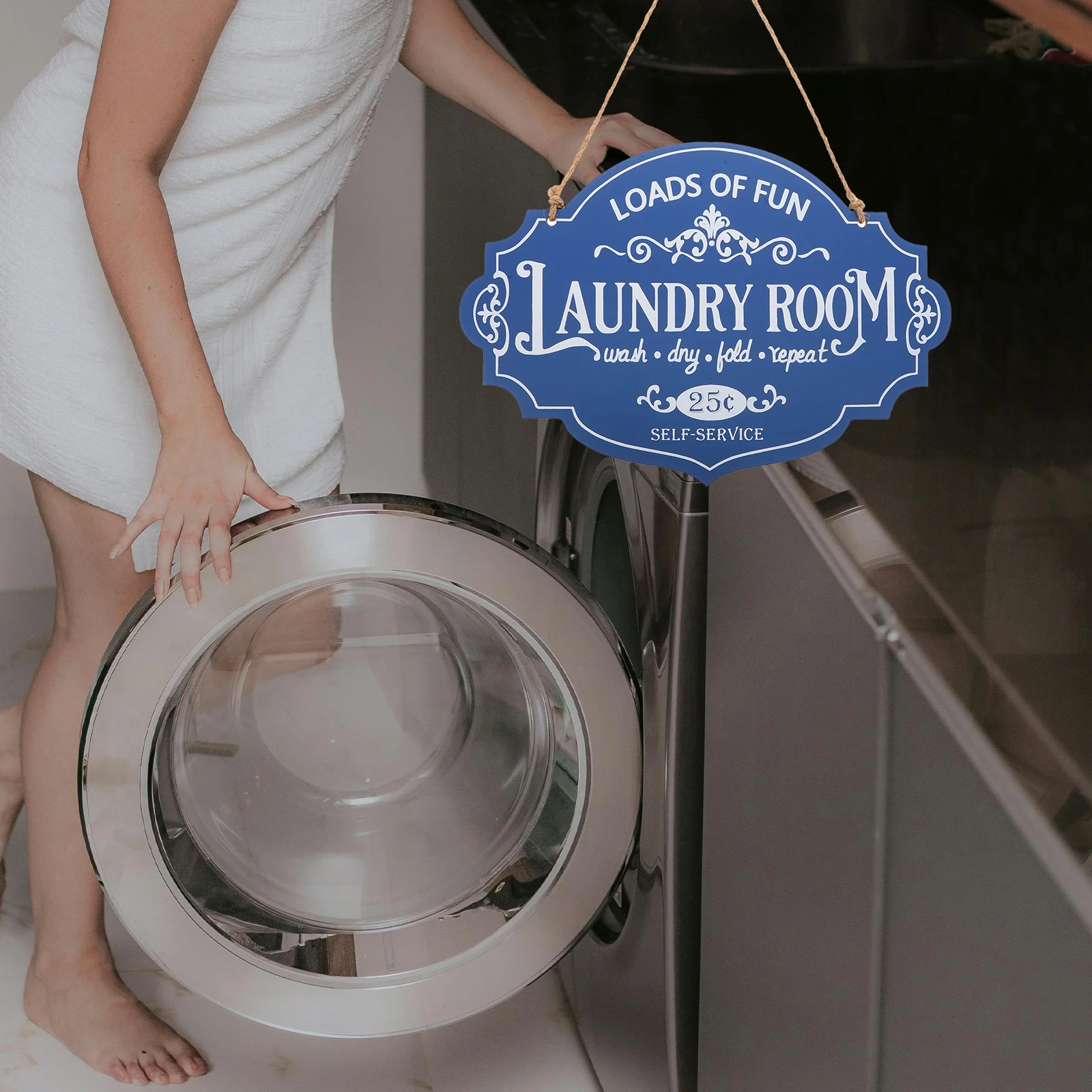 

Wood Door Sign Retro Vintage European Style Laundry Room Hanging Bathroom Wall Hanging Laundry Sign Farmhouse Decor