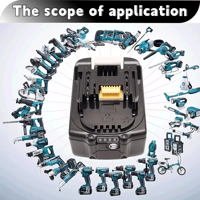 🔋 🏅 14.4 فولت 4/5/6Ah بطارية ليثيوم أيون بديلة لبطارية ماكيتا 14 فولت BL1440 LXT200 BDF340 TD131D مع شاحن LED #6