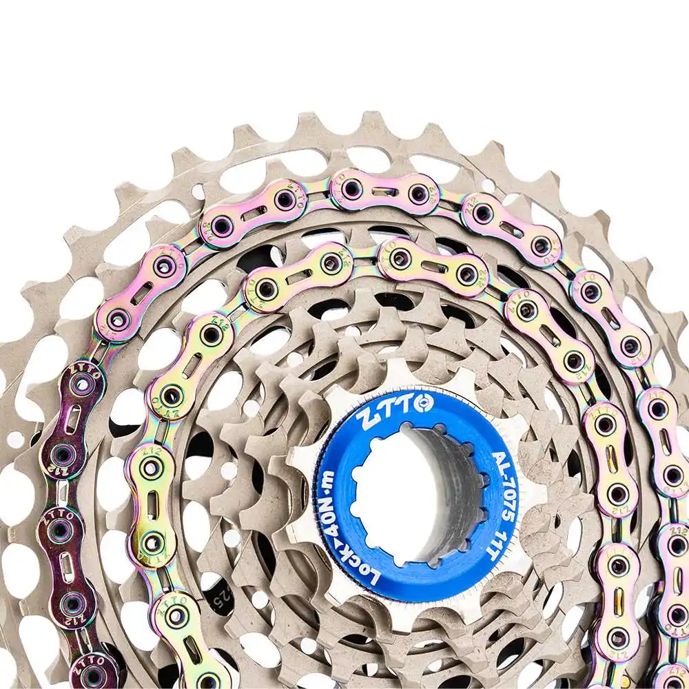 Ztto-MTB 12 Speed Chain, 126 Links, Road Bike, Mountain Bicycle Chains, 12 S, 12V, Ultralight, Durable, Silver, Gold, Rainbow