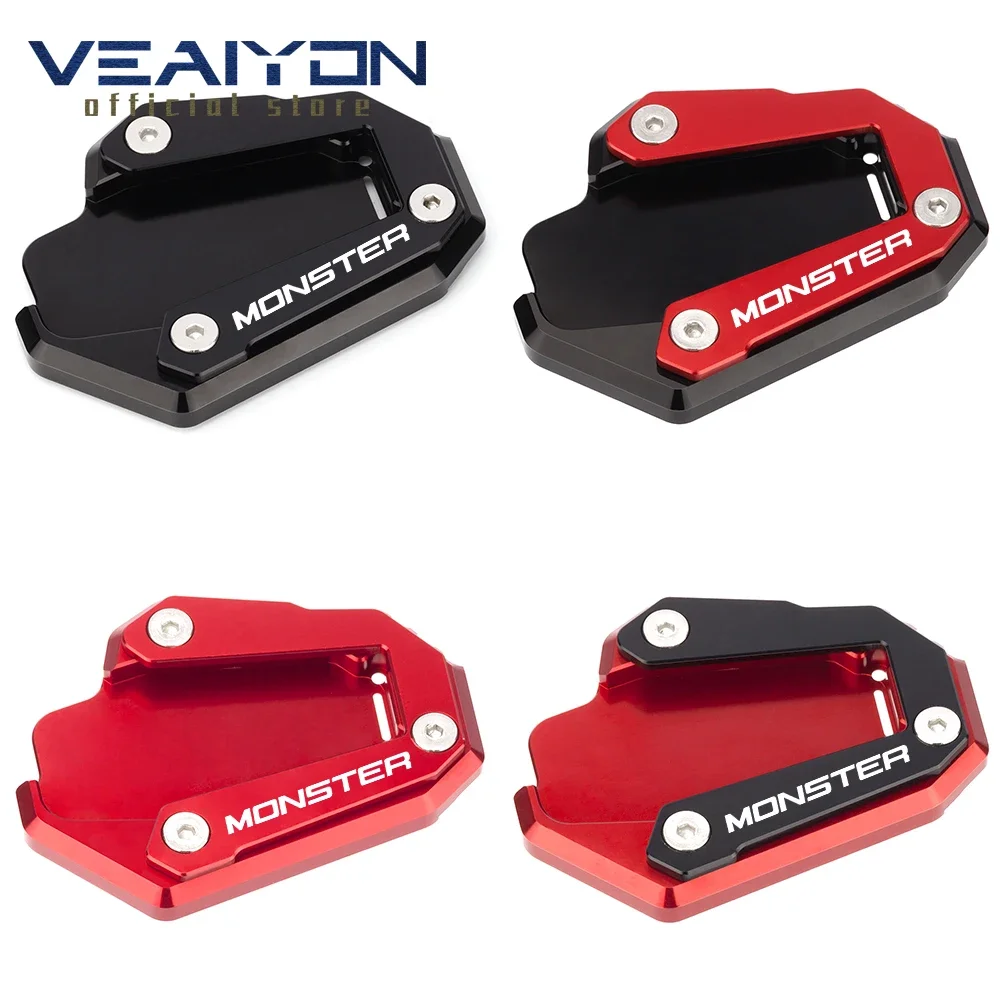

Motorcycle Accessories CNC Aluminum Kickstand Extension Plate Side Stand For Monster 821 MONSTER 2014 2015 2016 2017 2018