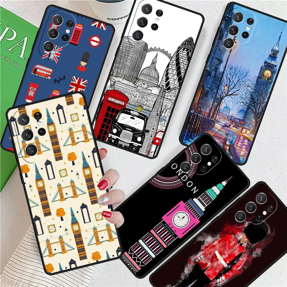 Лондон Биг Бен для Samsung Galaxy S24 Ultra S21 S22 S8 S9 S10E Note 10 20 Plus FE S23 Чехол для телефона Coque