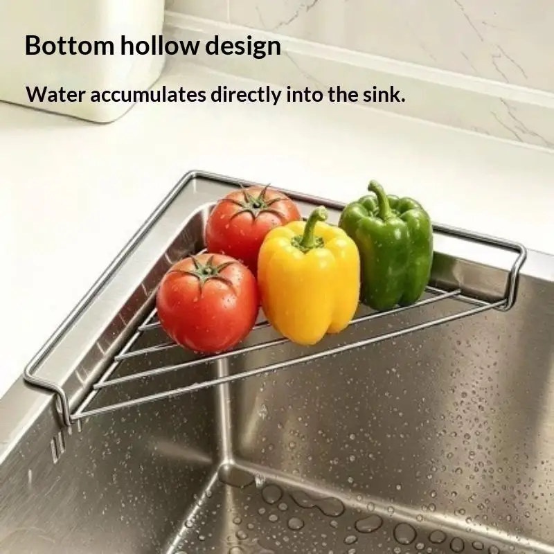 Stainless Steel Sink Drying Rack Large Capacity Rust Resistant Multi Use Tableware Drainer for Kitchen Storage