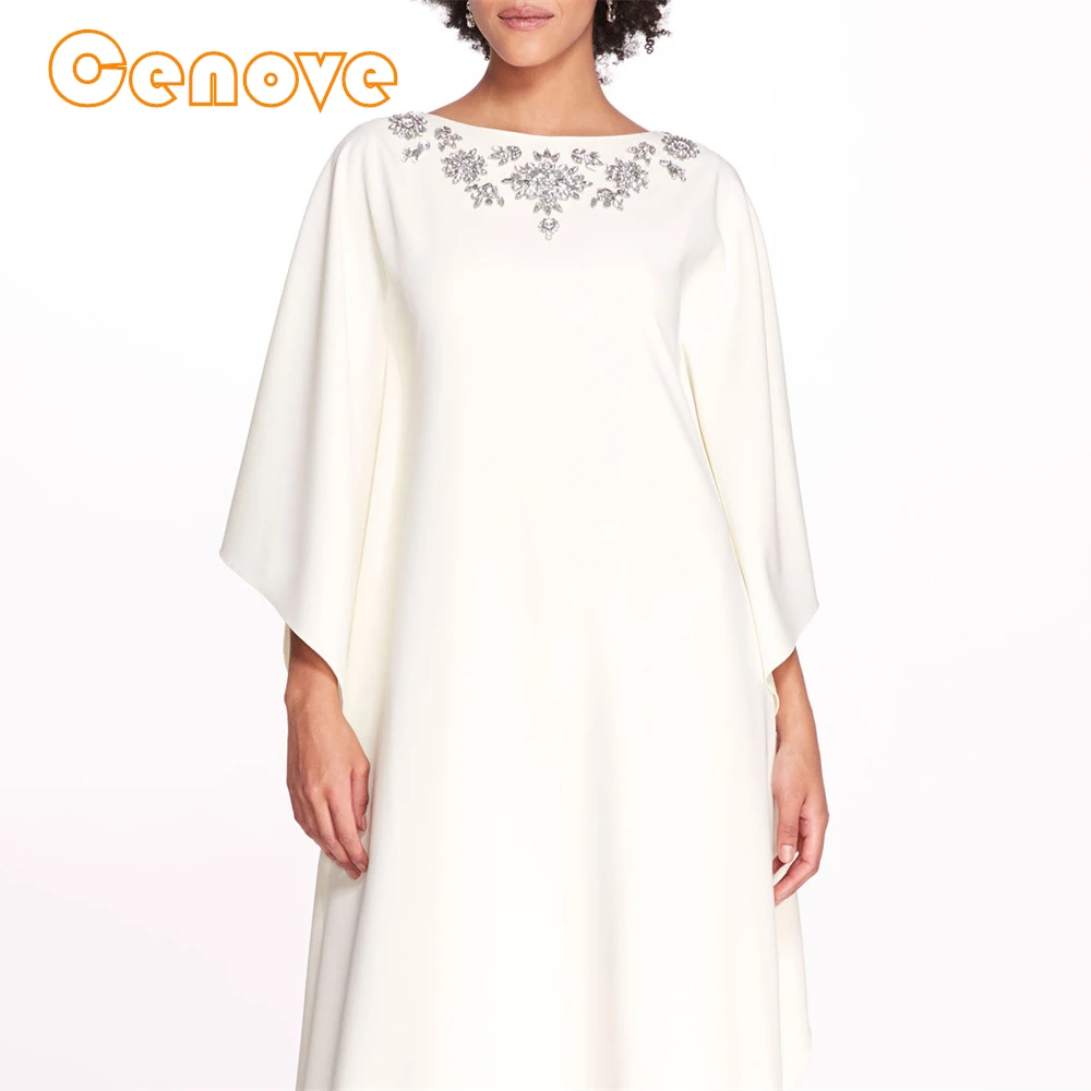 

Cenove A-line O Neckline Prom Dress Floor -Length With Long Sleeves Evening Summer Party Dress For Women2023