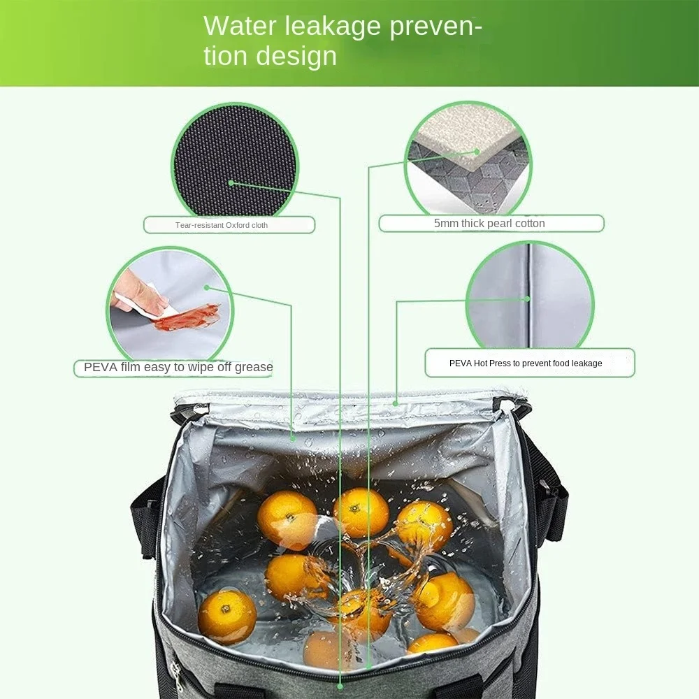 15L Large Capacity Warm Lunch Bag For Women Handheld Dirt-Resistant Food Fresh Keeping Nsulation Bag 2026 On Sale