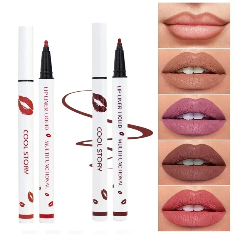 Heallor matt weicher Lip Liner flüssiger Lip liner Bleistift langlebige Lippen kosmetisches Werkzeug Stick schnell trocknend wisch feste natürliche Lippen