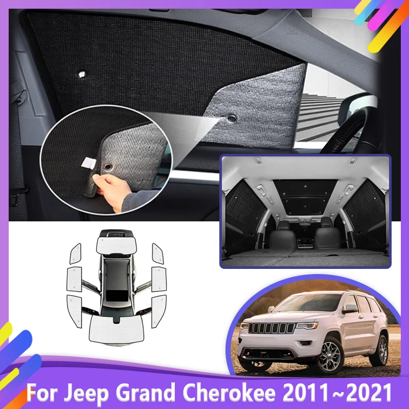 

Автомобильный солнцезащитный козырек для Jeep Grand Cherokee WK2 2011 ~ 2021 2014, полный козырек, отражатель, защита от ультрафиолета, отражатель, автомобильные аксессуары