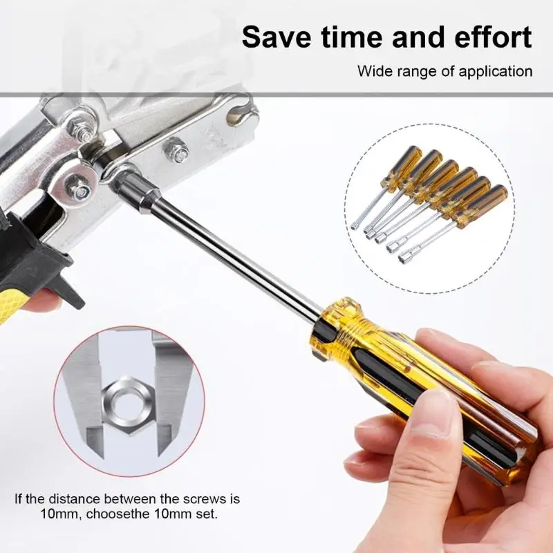 63HA Socket Screwdriver Tool Driver Repair Tool Nut Key for Electrician Carpent Woodworking Access