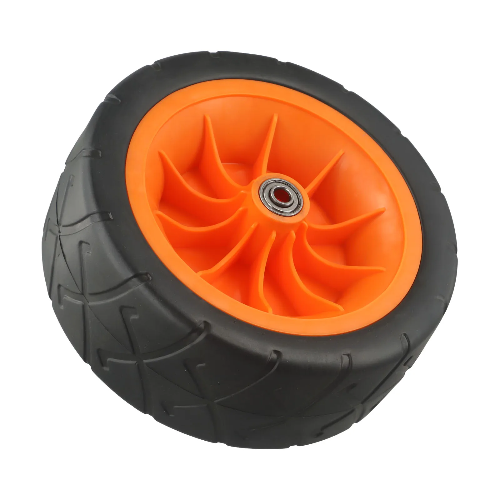 360° Rotatable Wheel Wheel Easy To Install Folding Wagon Cart For All Terrain Orange Outdoor Replacement Wheel