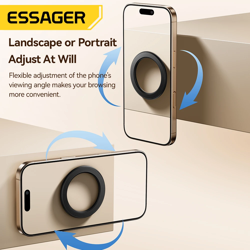 Essager حلقة معدنية مغناطيسية لهاتف آيفون 16 15 14 MagSafe مغناطيس لهواتف أندرويد لوحة ملصق خواتم لحامل شاحن لاسلكي #4
