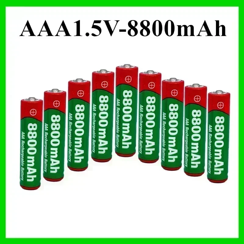 100% brand new AAA 1.5 V 8800mAh rechargeable battery, suitable for calculators, remote controls, access control equipment, etc